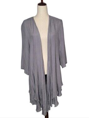 Picadilly Canada Open Front Cardigan Sweater Size XL Gray
